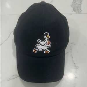 Flock‎ Fantasy Black Baseball Cap with Embroidered Goose Logo on Front.